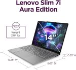 ⁦Lenovo Slim 7i - 2025 - Lightweight Laptop - 14" WUXGA Touchscreen Display - 16GB Memory - 1 TB Storage - Core Ultra 7 - Windows 11 Pro - Luna Grey⁩ - الصورة ⁦10⁩