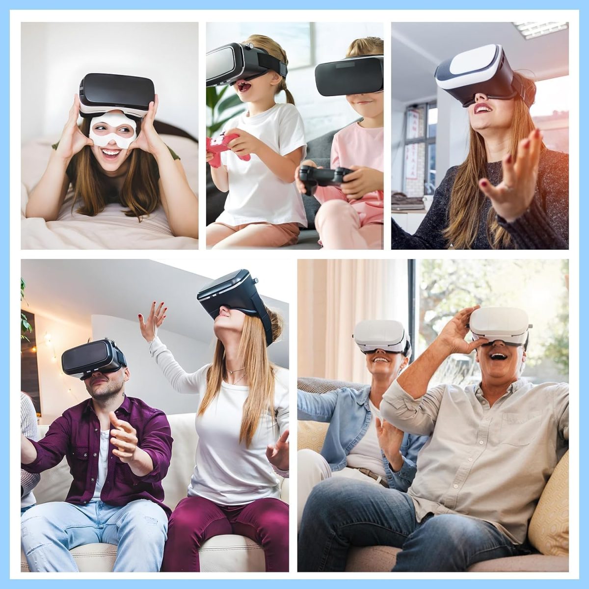 ⁦NALACAL 100-Pack Disposable VR Face Covers, Sweat Guard Masks Compatible with Meta Quest 3, Quest 2, and Apple Vision Pro - Facial Interface Pads in Black & White⁩ - الصورة ⁦5⁩