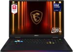 MSI Raider 18 HX AI 18” 120Hz UHD+ Gaming Laptop: Intel Core U9-285HX, NVIDIA Geforce RTX 5080, 64GB DDR5, 4TB NVMe SSD, Thunderbolt 5, Wi-Fi 7, Win 11 Home: Black A2XWIG-014US