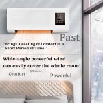 ⁦Ductless Portable Air Conditioner & Bladeless Wall Mount Fan, 3-in-1 Portable AC Unit (Cooling/Fan/Split System) with Remote, Ultra Quiet Design, Easy Install Wall Mount for Bedroom, Home Office⁩ - الصورة ⁦3⁩