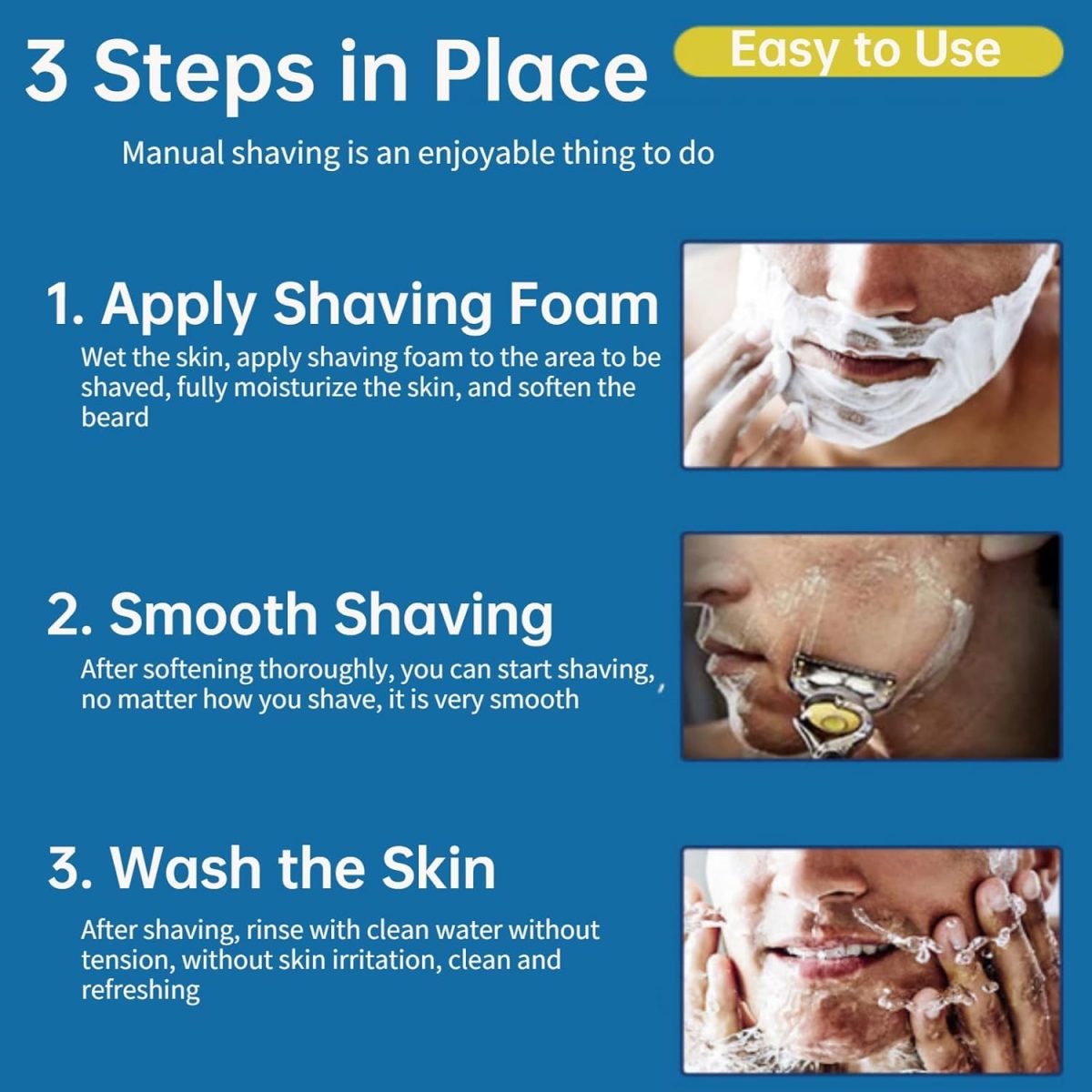 ⁦Bukela Razor Blades for Men, Mens Blade Refills, Manual Men's Refills Razors Precision Cut Blades, Professional with Dual Lubrication, Designed An Extra Close Shave, 8Pcs⁩ - الصورة ⁦4⁩