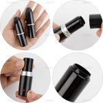 ⁦AUEAR, Empty Lip Balm Lipstick Tubes Container Bullet Shape for Lipstick Lip Balm DIY, Black, 15 Count (Pack of 1)⁩ - الصورة ⁦3⁩