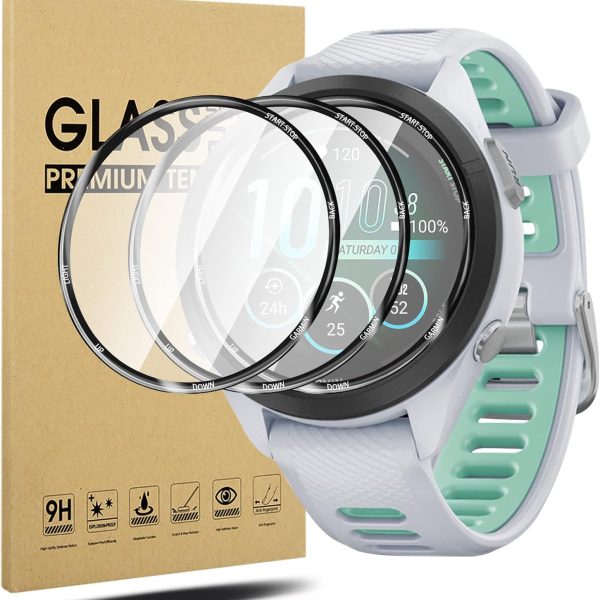 Diruite 3-Pack Screen Protector for Garmin Forerunner 265S, HD Glass Screen Protector for Garmin Forerunner 265S [Bubble-free] [Scratch Resistant] [Full Cover]