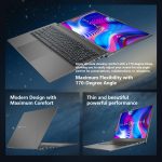 ⁦Machenike 17.3’’ Laptop, Intel Processor, 16GB DDR5 RAM, 1TB SSD, Backlit Keyboard, Large-Screen with 120Hz Refresh Rate, Perfect for Work, School, and Streaming, Windows 11 Home, Modern Grey⁩ - الصورة ⁦4⁩