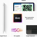 ⁦Apple 2022 11-inch iPad Pro (Wi-Fi + Cellular, 256GB) - Space Gray (4th generation) (Renewed)⁩ - الصورة ⁦5⁩