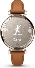 ⁦GARMIN LILY 2 CREAM GOLD CASE WITH TAN LEATHER BAND⁩ - الصورة ⁦3⁩