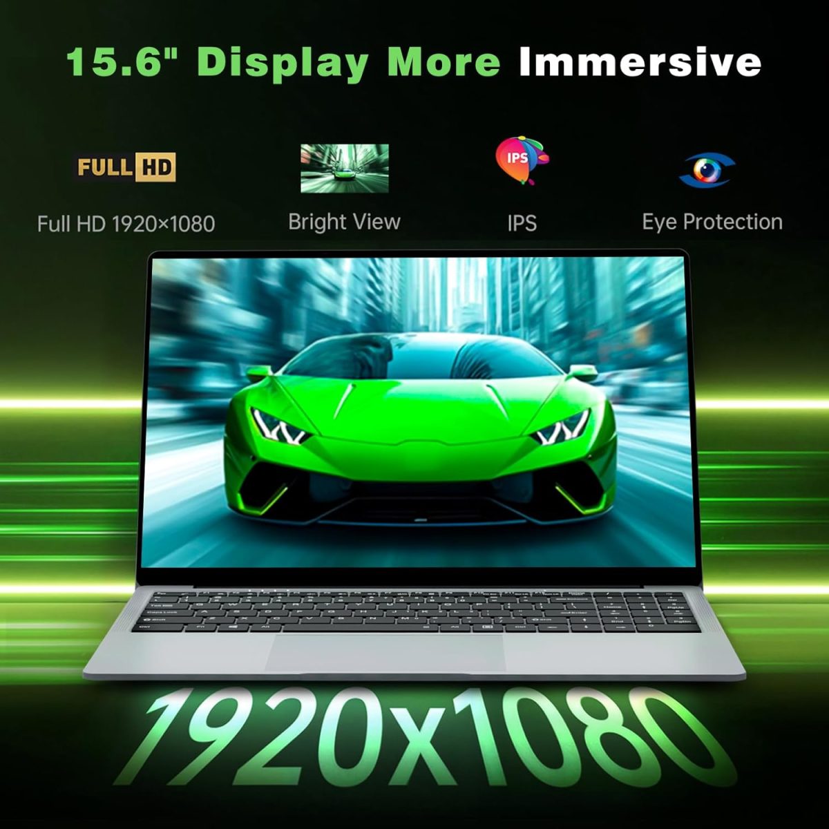 ⁦15.6 inch gaming laptop,N4000 Processor,8GB RAM 256GB SSD,Notebook Computers Laptops 1920x1080 Display,WiF5,Mini HDMI, win 11 pro,Laptops for Students,Business Work,gaming laptop cheap,portable gamer⁩ - الصورة ⁦3⁩