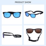 ⁦COCOSAND Toddler Sunglasses with Strap Polarized Retro Square Soft Silicone Nose Pads Baby Boys Girls Age 0-24 Months⁩ - الصورة ⁦7⁩