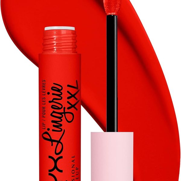 NYX Professional Makeup Lip Lingerie XXL Smooth Matte Liquid Lipstick 0.13 fl oz, On Fire