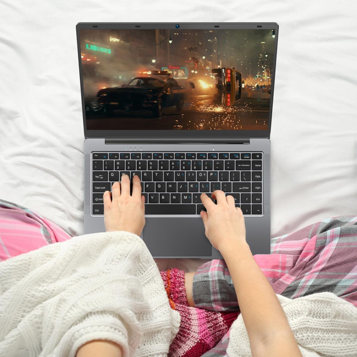 ⁦Bmax 14 inch Laptop Computer, 8GB RAM/256GB SSD, FHD IPS Display, Intel N5000 Processor, WiFi 5, BT 5.0, Long Lasting Battery, Slim Laptop⁩ - الصورة ⁦9⁩