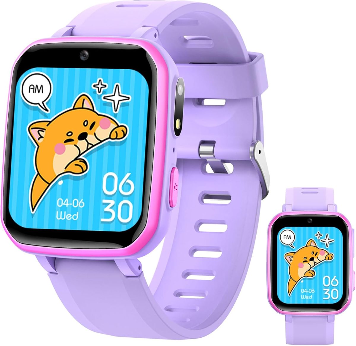 ⁦DMG Kids Smart Watch, 26 Educational Games, Music Player, Pedometer, Alarm Clock, Touch Screen, Learning & Activity Tracker Toy Gift for Boys & Girls Ages 4-12, Birthday & Holiday Present (Purple)⁩ - الصورة ⁦8⁩