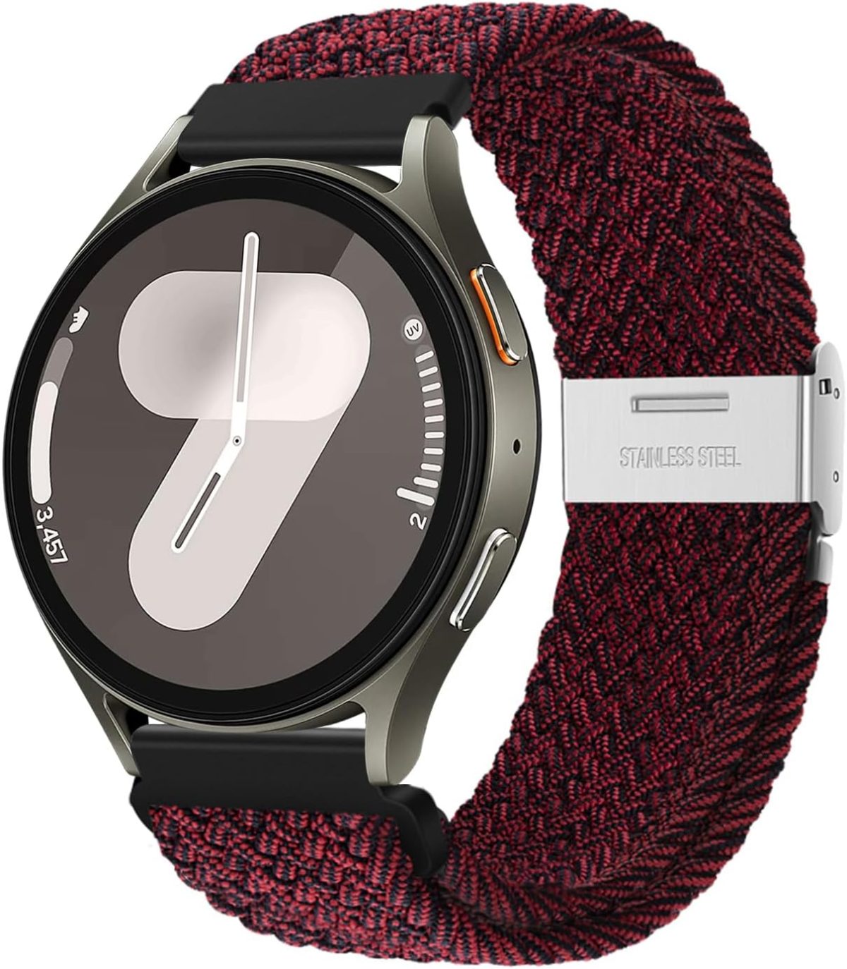 XMUXI 20mm Braided Watch Straps Compatible with Samsung Galaxy Watch 7 Galaxy watch 6 Classic Strap/Galaxy Watch 5/Watch 4 Nylon Solo Loop Replacement Watch Band for Amazfit GTS 4,Venu Sq