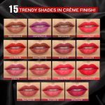 ⁦FACESCANADA Faces Canada Weightless Crème Glossy Lipstick 4 g Burgundy 17 (Wine)⁩ - الصورة ⁦6⁩