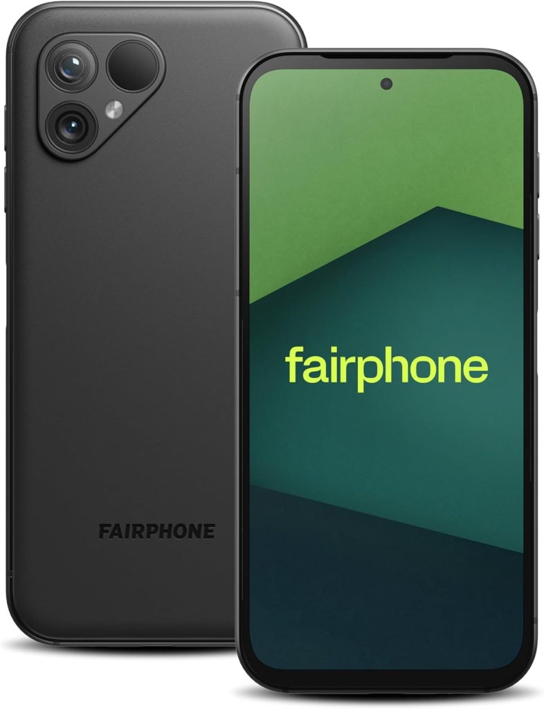 Fairphone 5 Dual SIM 128GB ROM + 6GB RAM (GSM Only | No CDMA) Factory Unlocked 5G Smartphone (Matte Black) - International Version