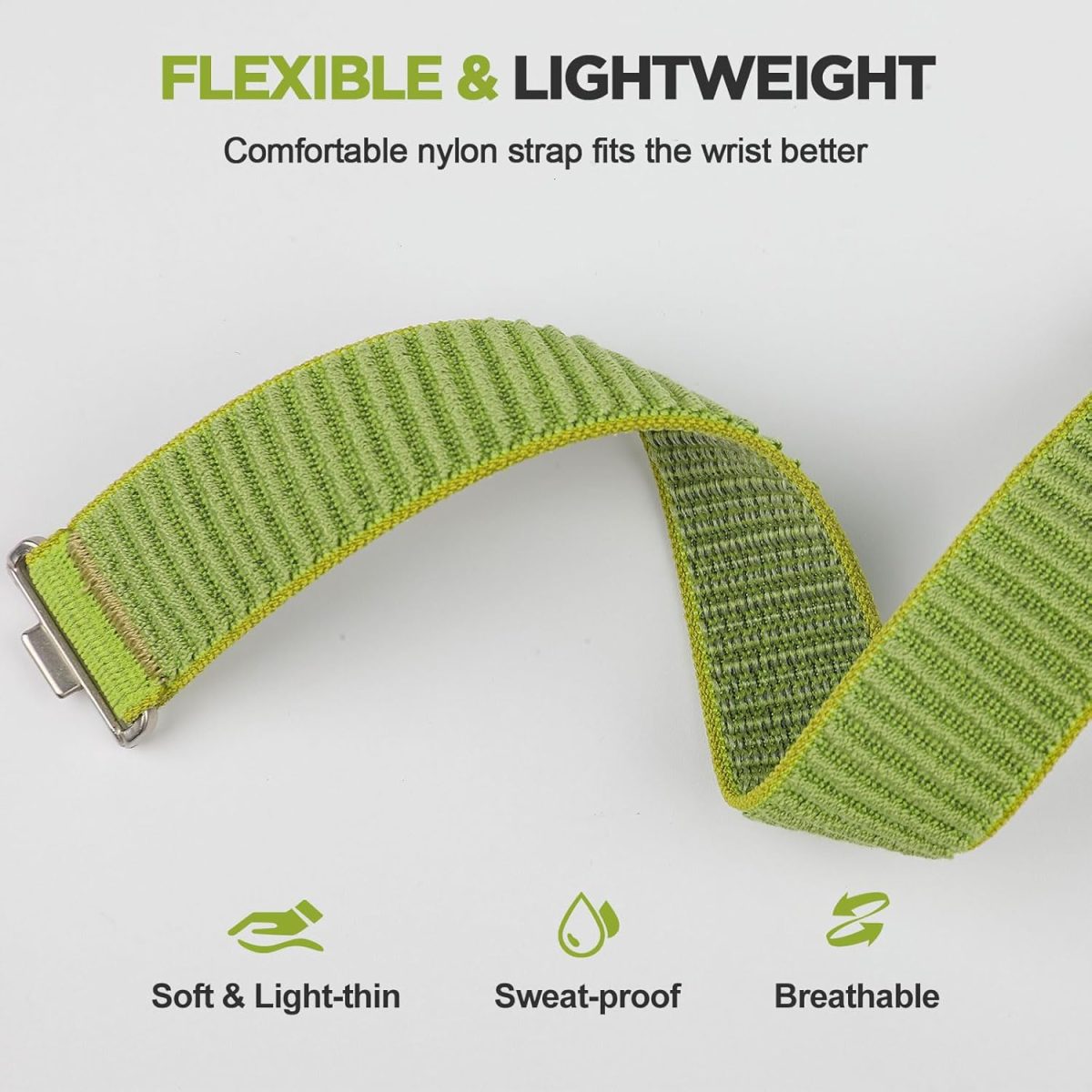 ⁦KEYSJEFF Nylon Strap Compatible with Huawei Watch Fit 4 Pro Strap, No Gap Breathable Sports Wristband Replacement Strap Compatible with Huawei Watch Fit 3/4/4 Pro 2025⁩ - الصورة ⁦6⁩