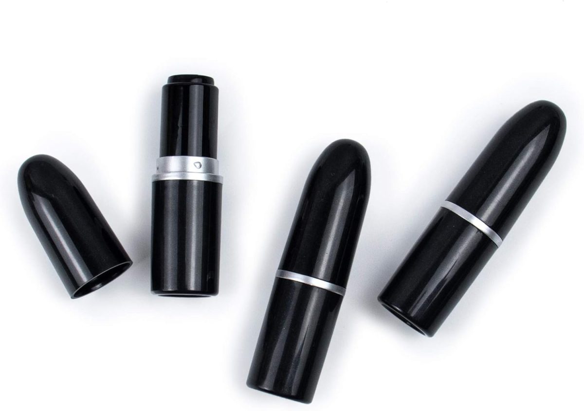 ⁦AUEAR, Empty Lip Balm Lipstick Tubes Container Bullet Shape for Lipstick Lip Balm DIY, Black, 15 Count (Pack of 1)⁩ - الصورة ⁦8⁩