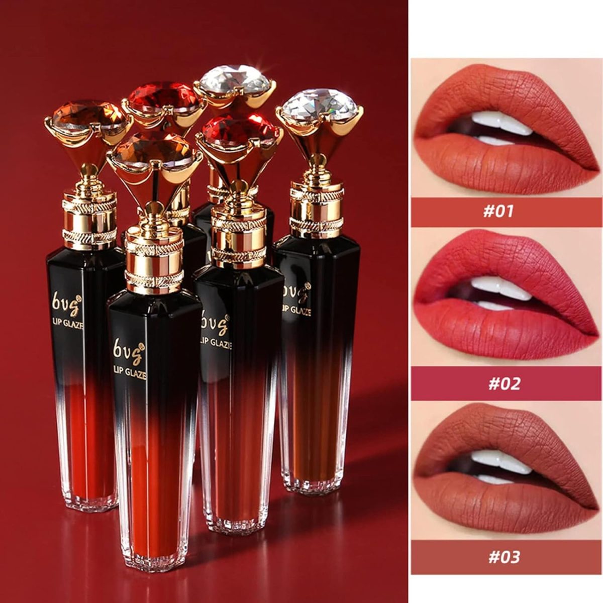 ⁦NALACAL 6Pcs Matte Lip Gloss Set, High Pigmented Long Lasting Liquid Lipstick, Waterproof Non-Fade Lip Makeup for Women, Teens, Girls, Ideal Gift for Thanksgiving, Graduation, and Special Occasions⁩ - الصورة ⁦4⁩