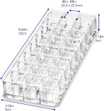 ⁦BY ALEGORY Premium Beauty Organization Acrylic Lipstick Organizer & Beauty Container 24 Space Storage (Clear)⁩ - الصورة ⁦6⁩