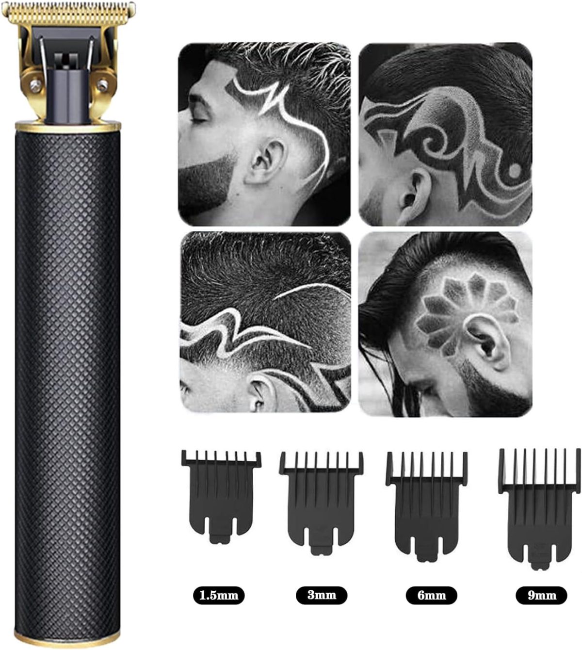 ⁦KEMEI Mens Clipper Cordless Hair Clippers, Razor Electric Professional Beard Trimmer Grooming Shaving Machine Self Hair Cutting Haircut Trimmers Cutter,Black KM-1971⁩ - الصورة ⁦2⁩