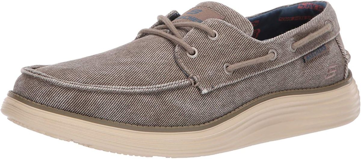 Skechers Men's Status 2.0-Lorano Moc Toe Canvas Deck Shoe Moccasin