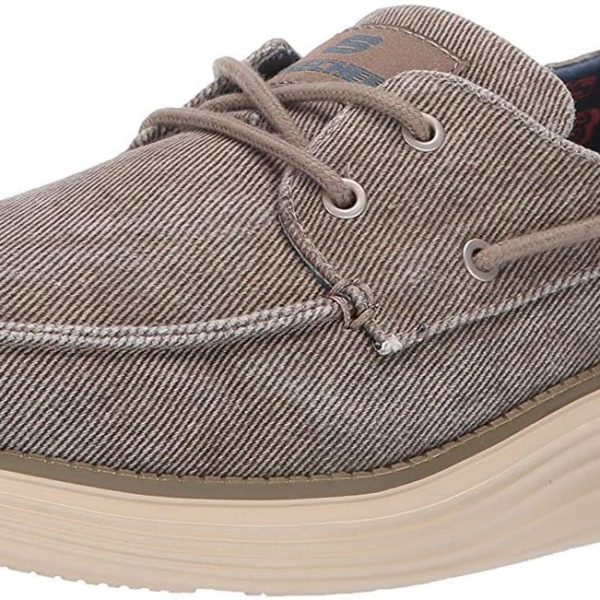 Skechers Men's Status 2.0-Lorano Moc Toe Canvas Deck Shoe Moccasin