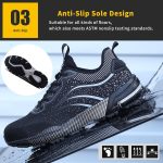 ⁦Steel Toe Safety for Men Lightweight Work Sneaker Comfortable Puncture Proof And Fashion For Work.⁩ - الصورة ⁦5⁩