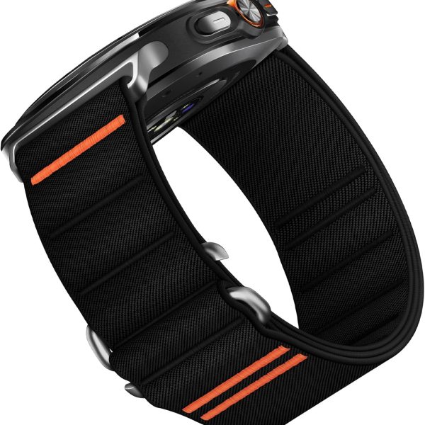 Suitisbest Sports Strap Compatible with Samsung Galaxy Watch Ultra 47 mm (2024), Ultra Adjustable Nylon Loop Watch Strap with S-Hooks for Men and Women
