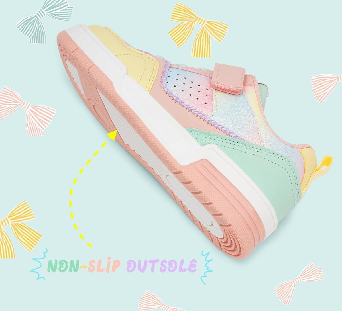 ⁦LUCKY STEP Kid's Slip On Sneaker Comfort Casual Running Tennis School Low Top Sneaker Strap Athletic Walking Shoes for Children/Boys/Girls⁩ - الصورة ⁦3⁩