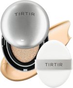 TIRTIR Aura Glow Silver Cushion | Korean cushion foundation, (#23N Sand, Full Size, 0.63 Fl Oz)