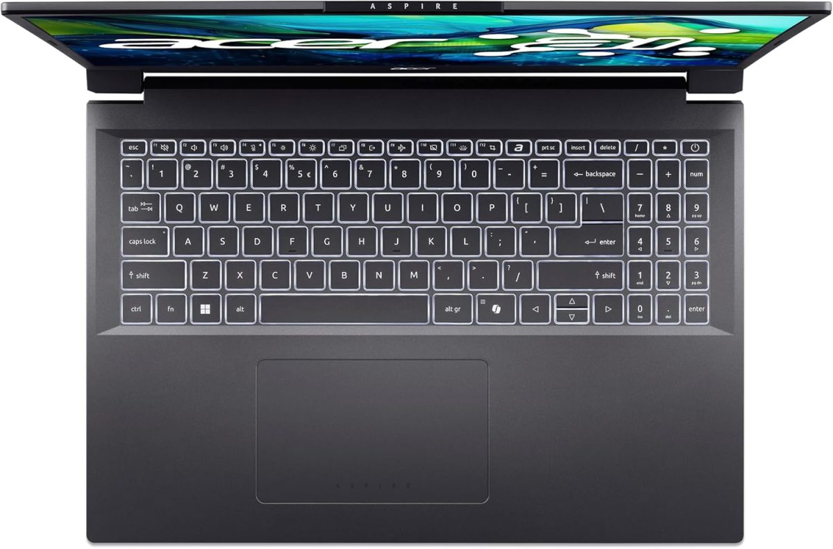⁦Acer Aspire 16 AI Ready Laptop | 16" WUXGA 1920 x 1200 IPS Display | Intel Core Ultra 7 Processor 155U | Intel Graphics | 32GB LPDDR5X | 1TB Gen4 SSD | Wi-Fi 6E | Windows 11 Home | A16-71M-767Z⁩ - الصورة ⁦5⁩