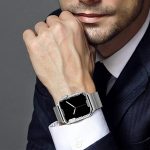 ⁦INFOSUN Watch Band Strap 42mm 44mm 45mm 49mm Compatible with Apple Watch Stainless Steel Metal Bands, Replacement Wristband, for iWatch Ultra/Ultra 2 Series 9/8/7/6/5/4/3/2/1(Sliver)⁩ - الصورة ⁦7⁩