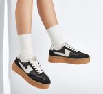 ⁦LUCKY STEP Women's Platform Fashion Sneakers Thick Sole Suede Genuine Leather Classic Rubber Gum Sole Low Top Casual Walking Shoes⁩ - الصورة ⁦6⁩