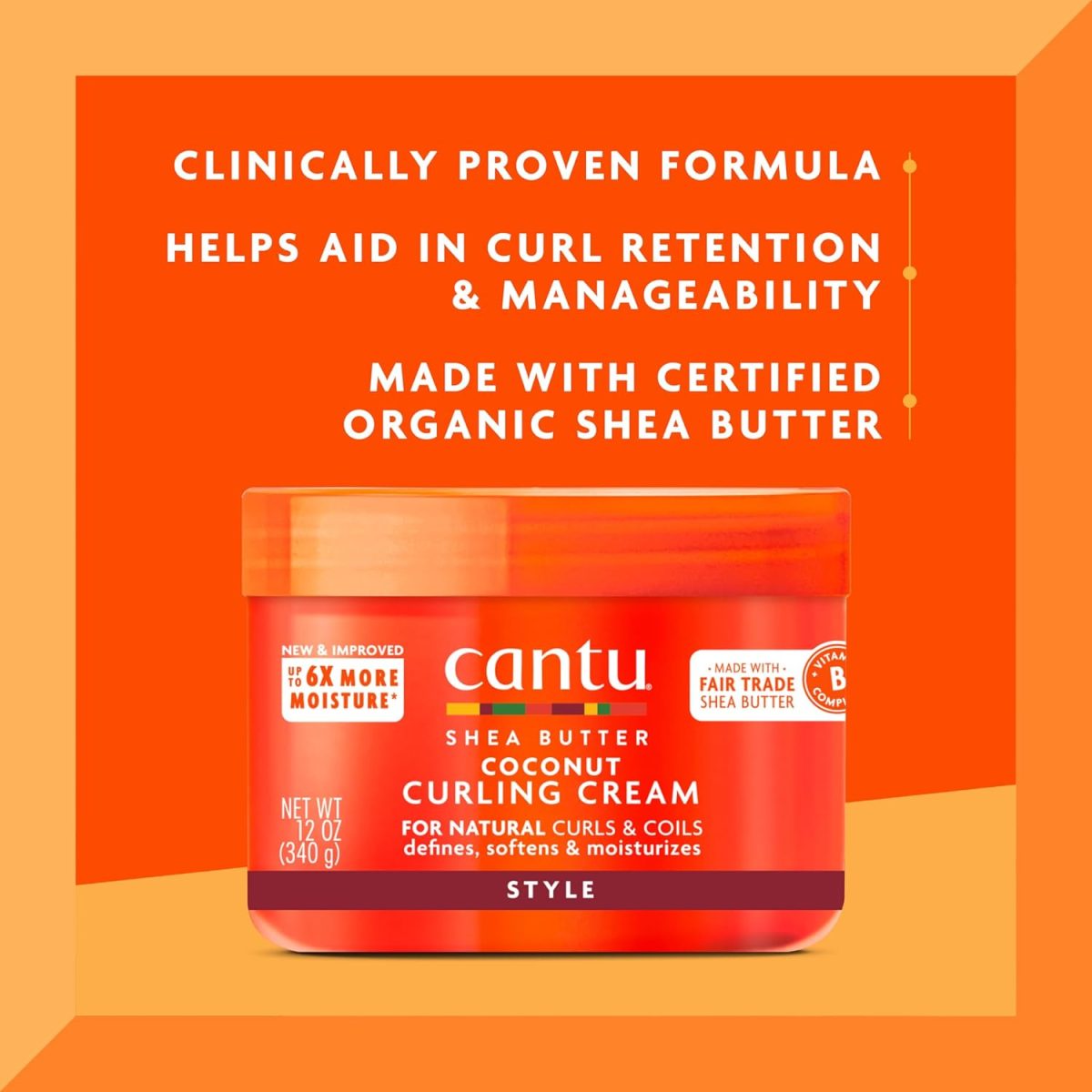 ⁦Cantu Coconut Curling Cream 340g⁩ - الصورة ⁦3⁩