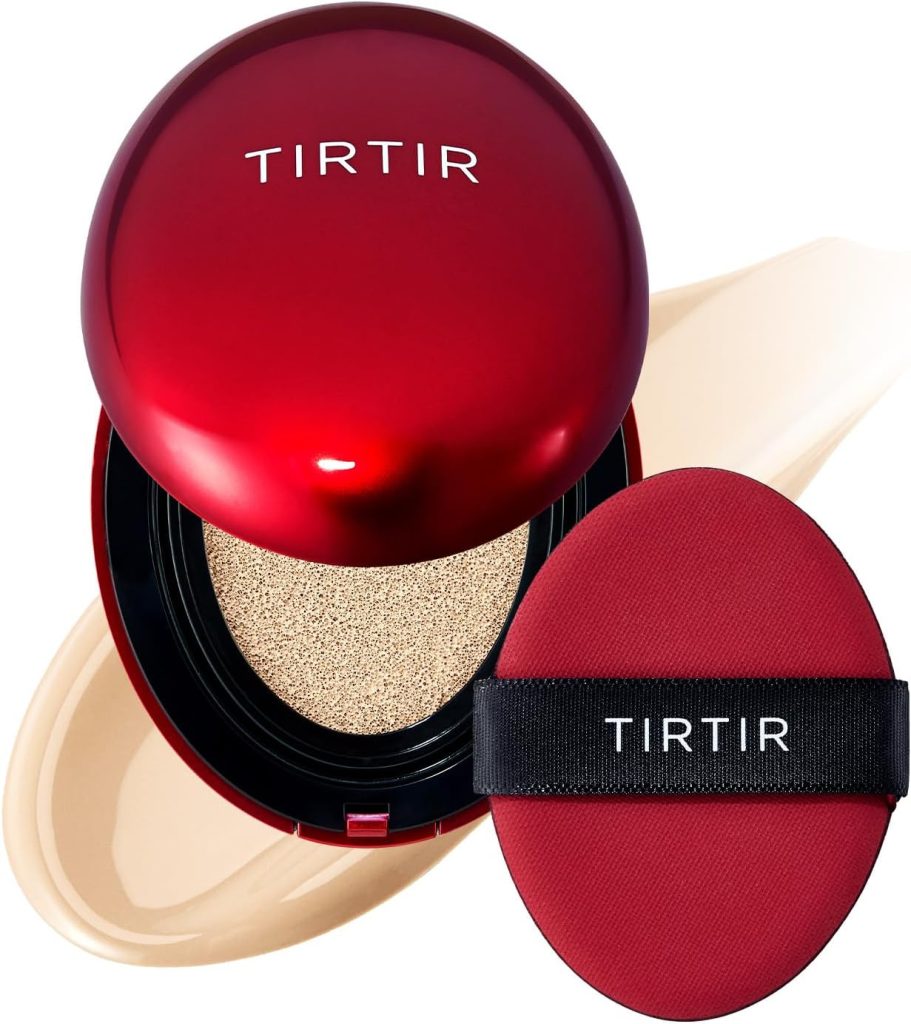 TIRTIR Mask Fit Red Cushion Foundation | Japan's No.1 Choice for Glass skin, Long-Lasting, Lightweight, Buildable Coverage, Semi-Matte (17W French Vanilla, 0.63 Fl Oz (Pack of 1))