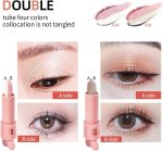 ⁦MAKINGTEC 2Pcs set Matte Velvet Earphone Liquid Lipstick, Waterproof Long Lasting Lipstick Matte Kit with 2Pcs set Glitter Shimmer Eyeshadow Sticks, Long Lasting, Quick Drying, Easy to Apply⁩ - الصورة ⁦7⁩