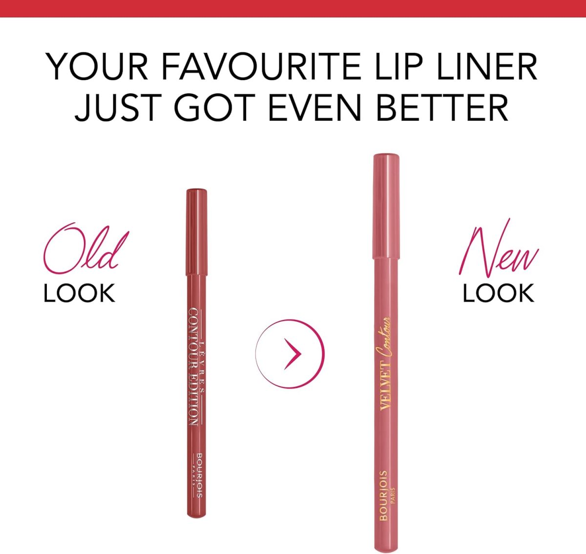 ⁦Bourjois Velvet Contour Lip Liner, 35 Perfect Date, Defines Lips, Creamy Matte Texture, Precise Application, Shea Butter, Grapeseed Oil, Long-lasting 8hr Wear, Zero Feathering or Smudging, 1.14g⁩ - الصورة ⁦3⁩