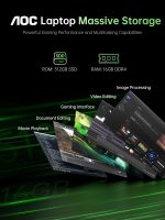 ⁦2025 Gaming Laptop with AMD Ryzen 7 5700U Processor(8C/16T, Up to 4.5GHz), 16.1“ FHD Display Laptop Computer with Backlit Keyboard, 16GB RAM 512GB SSD, WiFi 6, HDMI 1.4, USB3.2, Type-C, 53Wh Battery⁩ - الصورة ⁦5⁩