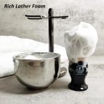 ⁦Echolly Luxury Shave Brush for Home or Travel - High end Synthetic Hair Shaving Brush -Fine Acrylic Handle,Engineered for the Best Shave of Your Life for Safety Razor, Best Present for Men⁩ - الصورة ⁦5⁩