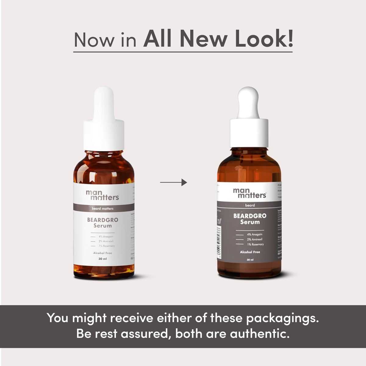 ⁦Man Matters BeardGro Oil-In-Serum 30ml | 4% Anagain, 2% Aminexil & 1% Rosemary | Stronger, Fuller & Thicker Beard Growth | Solves Uneven & Patchy Beard | Lightweight and Fast Absorption⁩ - الصورة ⁦4⁩
