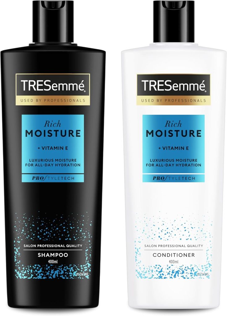 TRESemmé Rich Moisture Shampoo and Conditioner for Dry Damaged Hair 400ml + 400ml