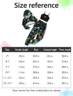 ⁦Gaupafmb Girls Clothes 3PC Tie-dye with Butterfly Print Hoodie Sweatshirt Butterfly Print Cami Tops Sweatpants Girls⁩ - الصورة ⁦4⁩
