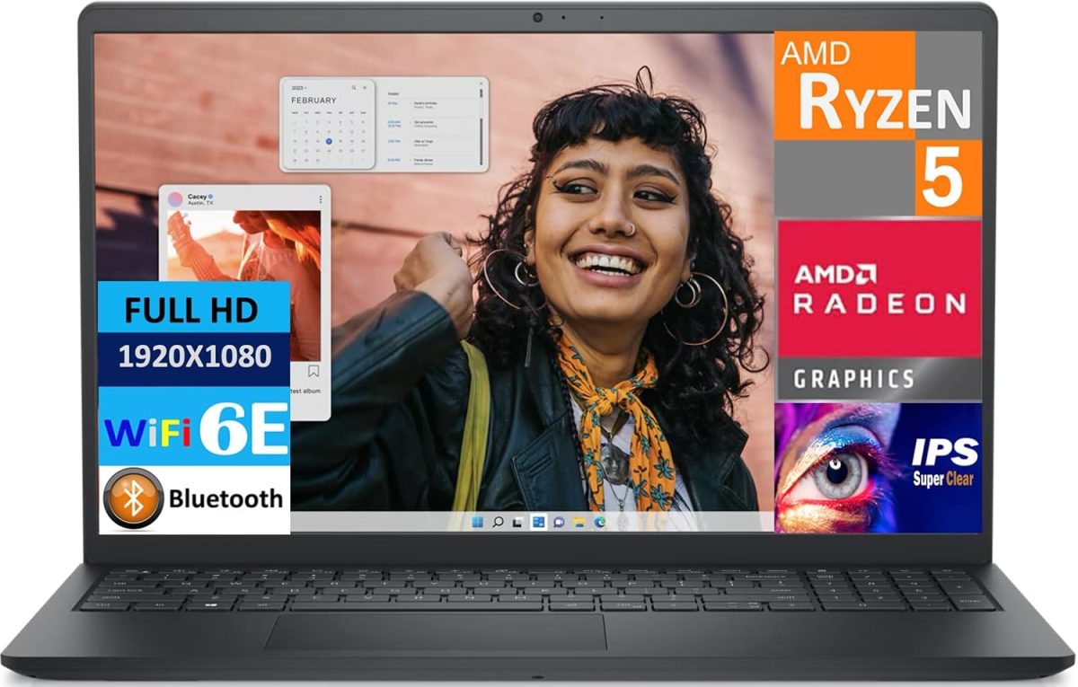 ⁦لابتوب من ديل، بمعالج AMD، شاشة 15.6 إنش، وذاكرة رام 8 جيجابايت⁩ - الصورة ⁦3⁩