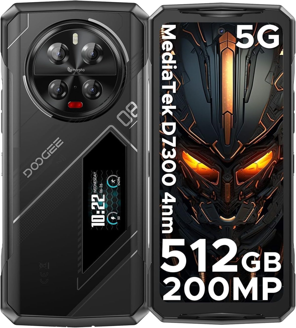 WYLXIN DOOG V40 Pro 5G Rugged Phone 6.78" 16GB+512GB Gaming Phones Dimensity 7300 200MP AI Camera 8680mAh Android 14