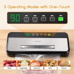 ⁦INKBIRD INK-VS03 Food Vacuum Sealer Machine, Sealing Time Display, 80KPA Strong Suction, Automatic Vacuum Sealer with Starter Kit for Food Storage and Sous Vide⁩ - الصورة ⁦2⁩