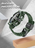 ⁦SUPCASE [Unicorn Beetle Pro Series] Case for Galaxy Watch 5 Pro 45mm (2022 Release), Rugged Protective Case with Strap Bands - Dark Green⁩ - الصورة ⁦2⁩