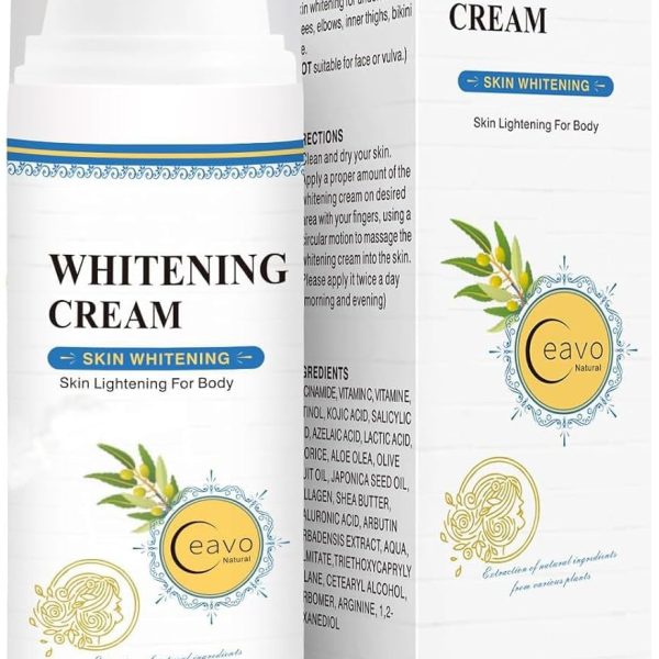 Skin Whitening Cream Bleaching Cream for Body Intimate Area, Private Parts, Underarm, Knees, Elbows, Inner Thigh, Bikini Areas, Bikini Line, Lightening Dark Spot Remover For Intimate Part (1.7FL OZ)