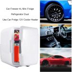 ⁦Avcbno Compact refrigerator Portable 4L Car Freezer Fridge Refrigerator Car Home Dual Use Car Fridge Cooler Heater Universal Vehicle Parts(Pink)⁩ - الصورة ⁦6⁩