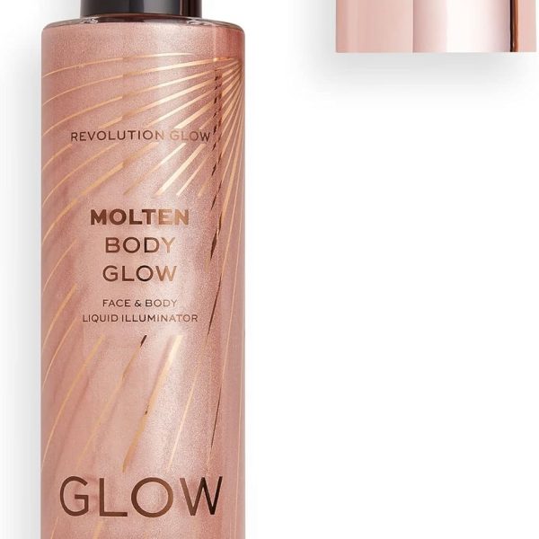 Makeup Revolution, Molten Body Glow, Rose Gold, 100ml