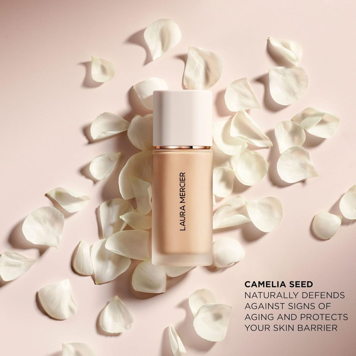 ⁦Laura Mercier Women's Real Flawless Foundation, 2N1 Cashew, Tan, 1 oz / 30 mL⁩ - الصورة ⁦7⁩