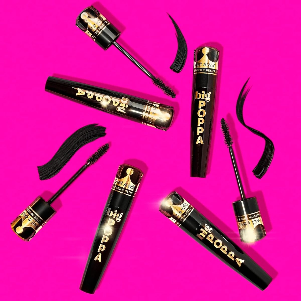 ⁦wet n wild Big Poppa Mascara- Volumizing, Lifting, Lengthening, Nourishing, Paraben Free, Cruelty-Free & Vegan - Blackest Black⁩ - الصورة ⁦12⁩